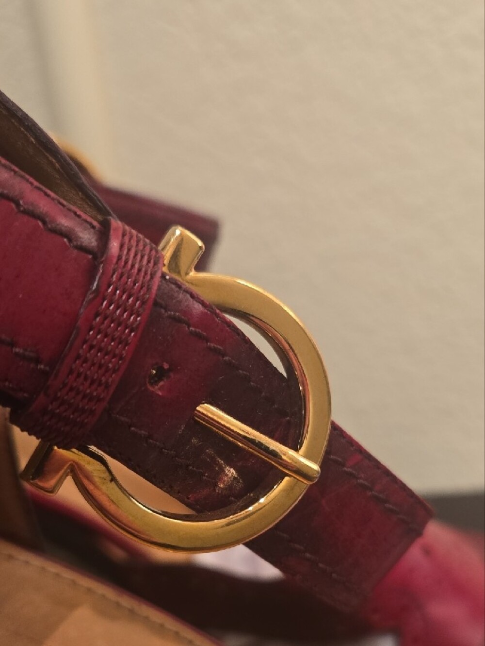 Salvatore Ferragamo Red Open-Toe Perforated Ankle-Strap Heels - Picture 5 of 15
